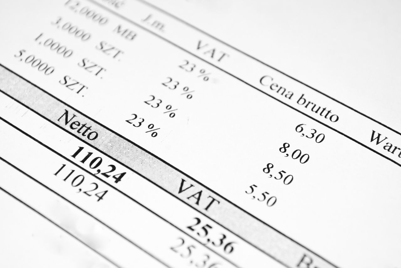 Wzór duplikatu faktury — fragment dokumentu ukazujący ceny brutto, netto oraz wartość podatku 